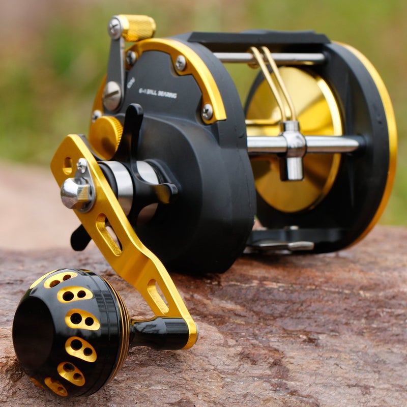 Burning Shark Towing Spool Sole Level Wind Reels, Pull Reels Boat Fishing Fishing Ocean for Sea Bass Salmon (STC40) - Image 5
